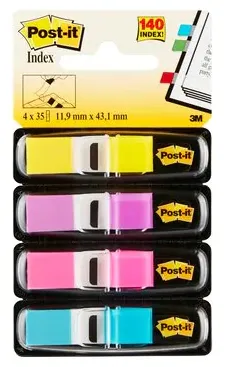 Post-it Index tabs 11,9x43,1 ass. neon (4)