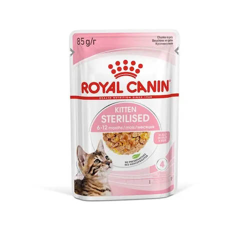 Royal Canin Kitten Sterilised Jelly, Kissan m&auml;rk&auml;ruoka, 12 x 85 g
