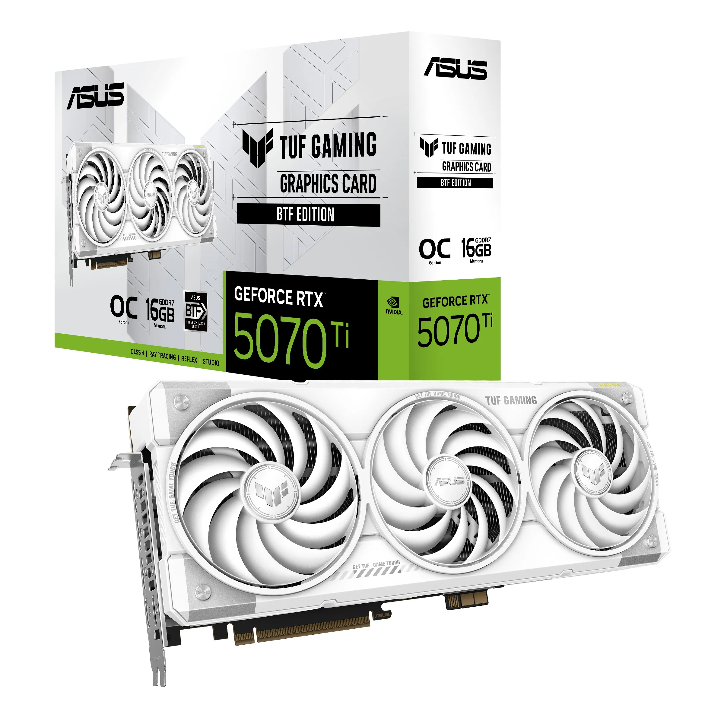 Asus GeForce RTX 5070 Ti TUF OC Gaming White BTF Edition 16GB - Graphics card