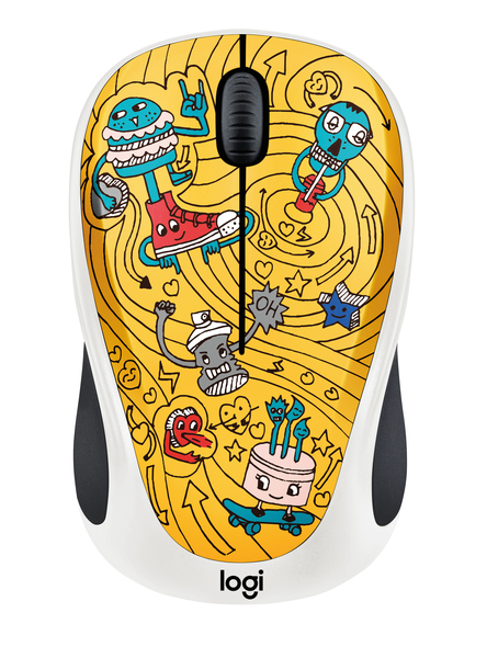Logitech M238 Doodle Collection - wireless mouse, Go-Go Gold