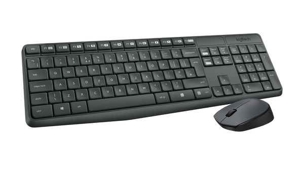 Logitech MK235 - trådlös tangentbord och mus, svart