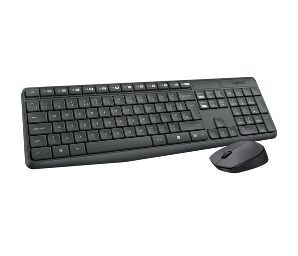 Logitech MK235 - trådlös tangentbord och mus, svart