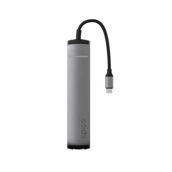 Epico 6in1 Slim Hub 8K med USB-C anslutning - space gray