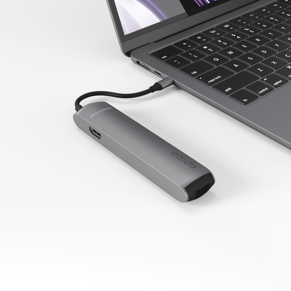 Epico 6in1 Slim Hub 8K med USB-C anslutning - space gray