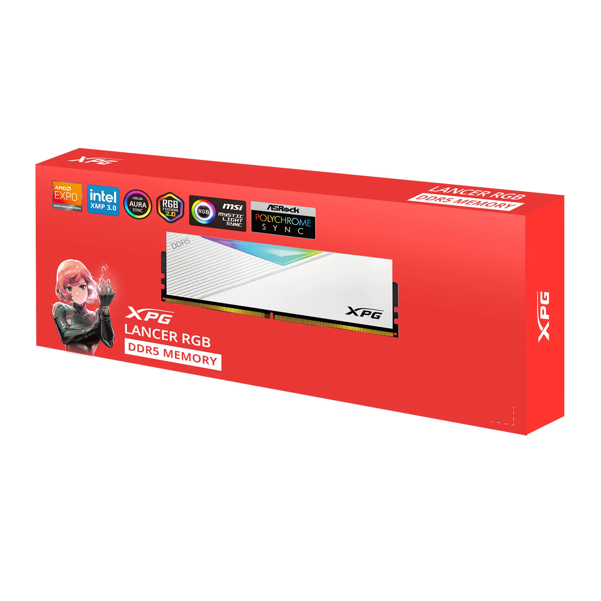 ADATA&nbsp;XPG LANCER RGB 2 x 24GB&nbsp;DDR5&nbsp;6800MHz UDIMM White