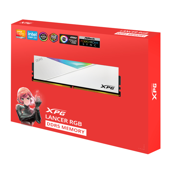 ADATA&nbsp;XPG LANCER RGB 2 x 24GB&nbsp;DDR5&nbsp;6800MHz UDIMM White