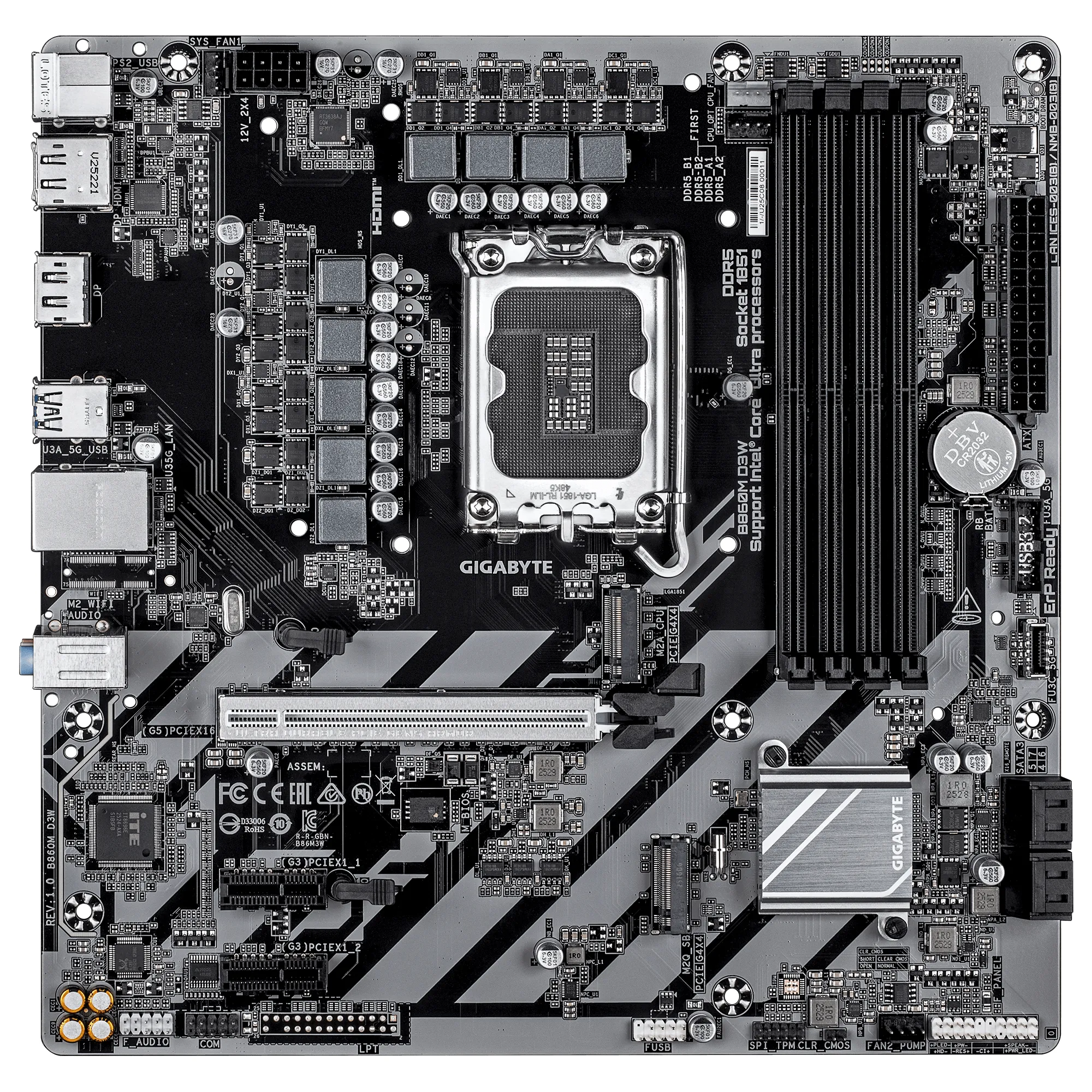 Gigabyte B860M D3W LGA1851 mATX-emolevy