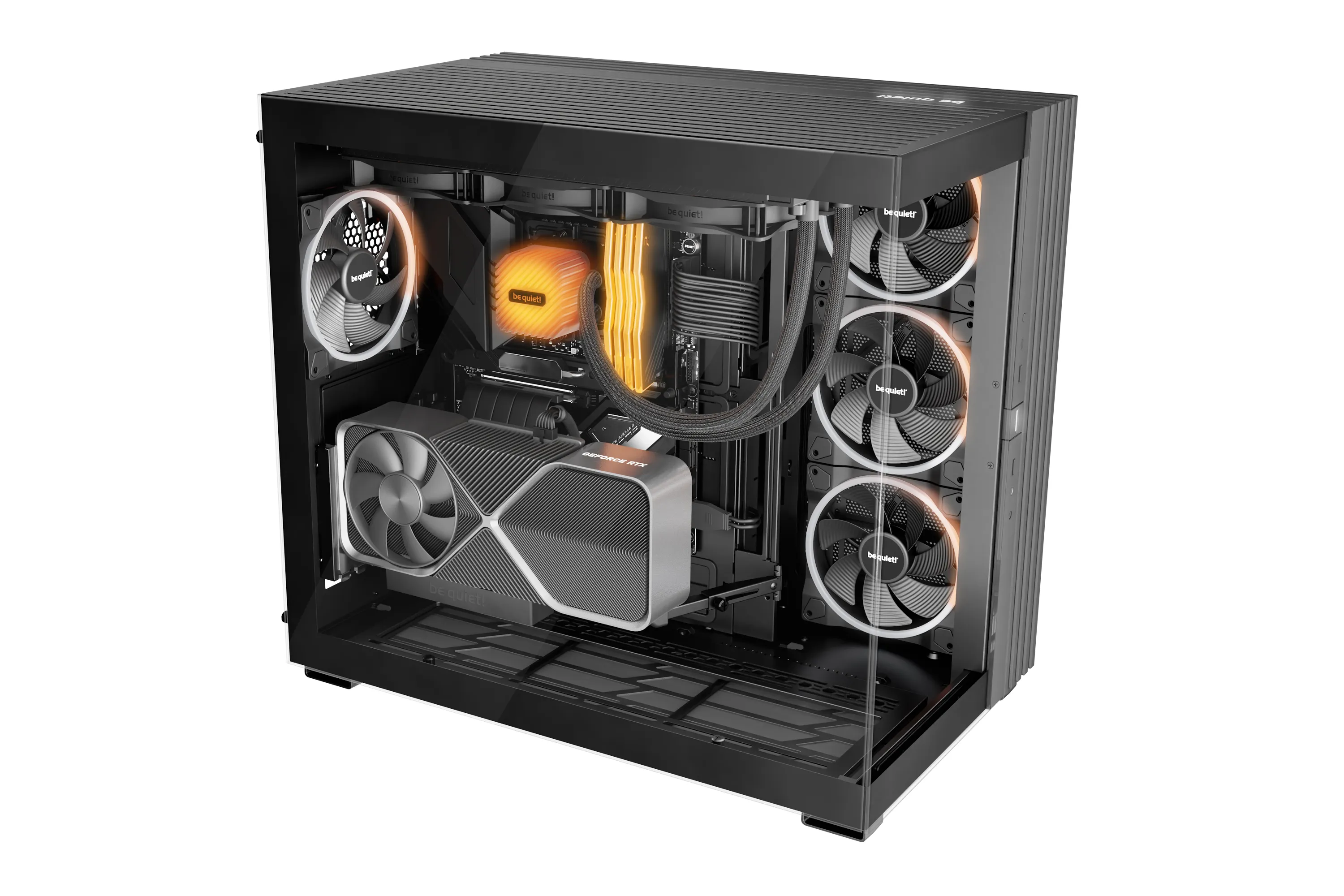 be quiet! Light Wings Reverse PWM ARGB -tuuletin, Kiväärilaakeri, 140 mm, musta