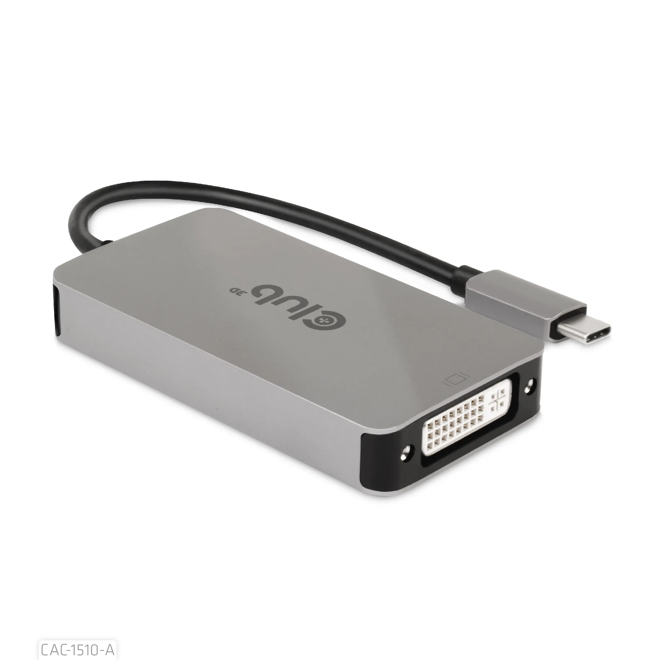 Club 3D 3.2 Gen1 USB-C - Dual Link DVI-D HDCP OFF-version, aktiv - adapter, Gr&aring;