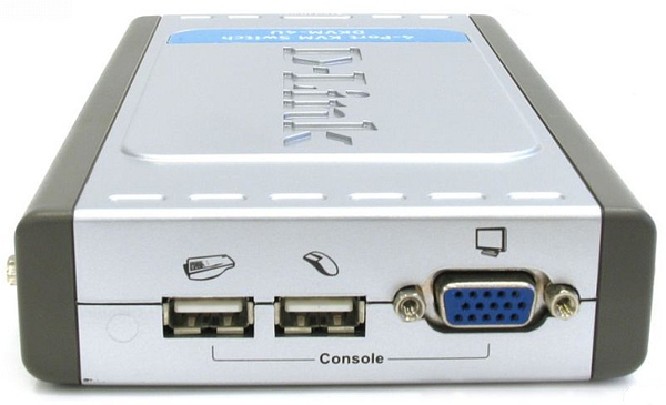 (Fyndh&ouml;rnan) D-Link KVM-switch, max 4 datorer, USB (lev m 2 kablar)