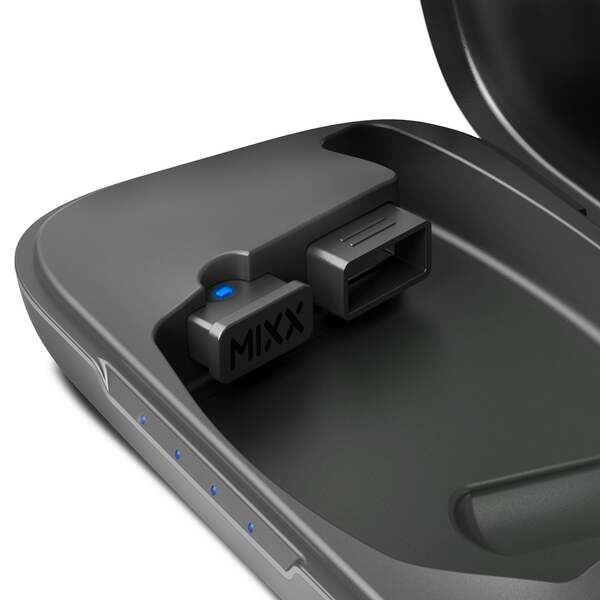 MIXX B10c Wireless Mono Headset with Charging Dock and USB Dongle, Black
