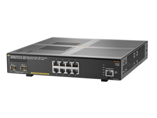 HPE Aruba 2930F 8G PoE+ 2SFP+ Basic Layer3 Switch with 8x 10/100/1000T PoE+ (Max 125 W) + 2x SFP+ 1/10 GbE ports. Switching capacity 56 Gbps, Throughput up to 4