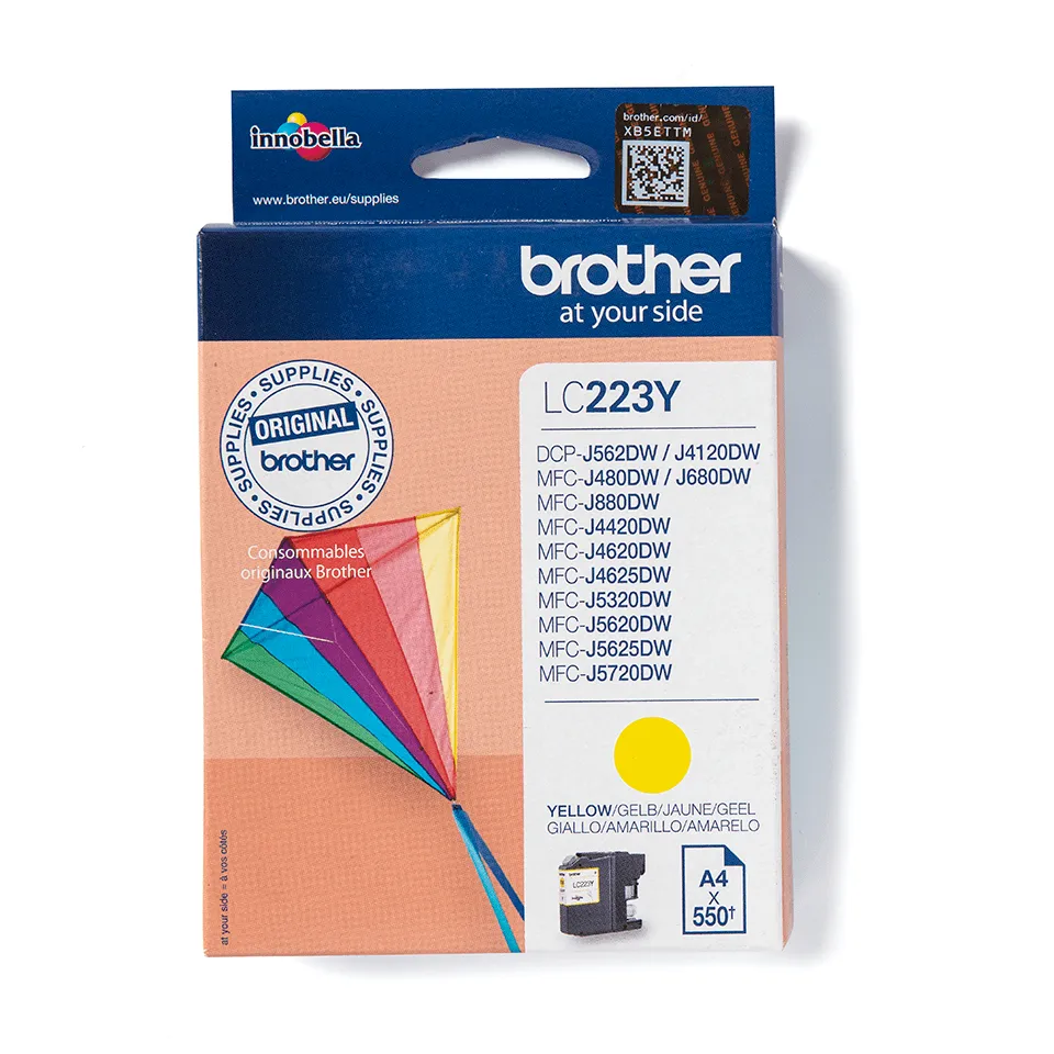 Brother LC-223 bl&auml;ckpatron, 5.9 ml, gul