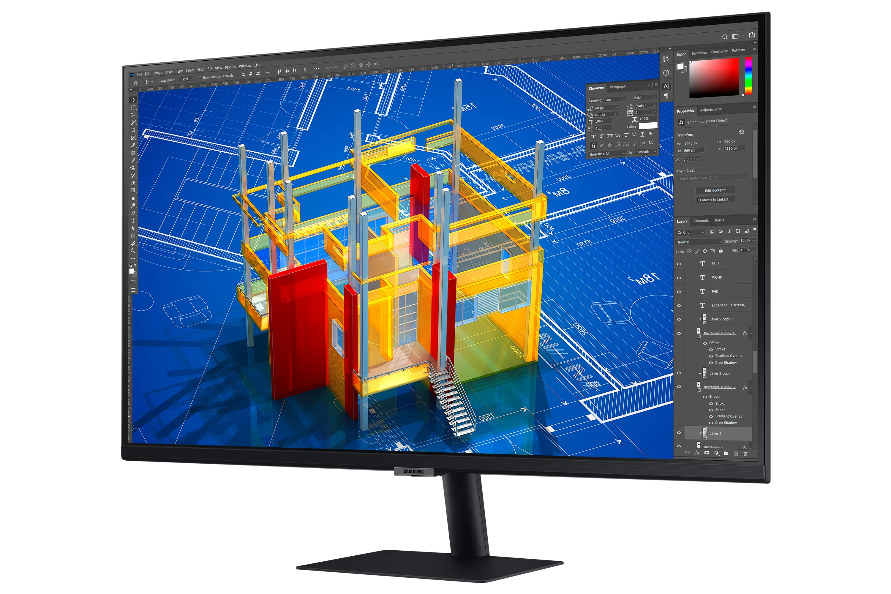 Samsung 32&quot; ViewFinity HRM ViewFinity S7 4K UHD, VA -n&auml;ytt&ouml;