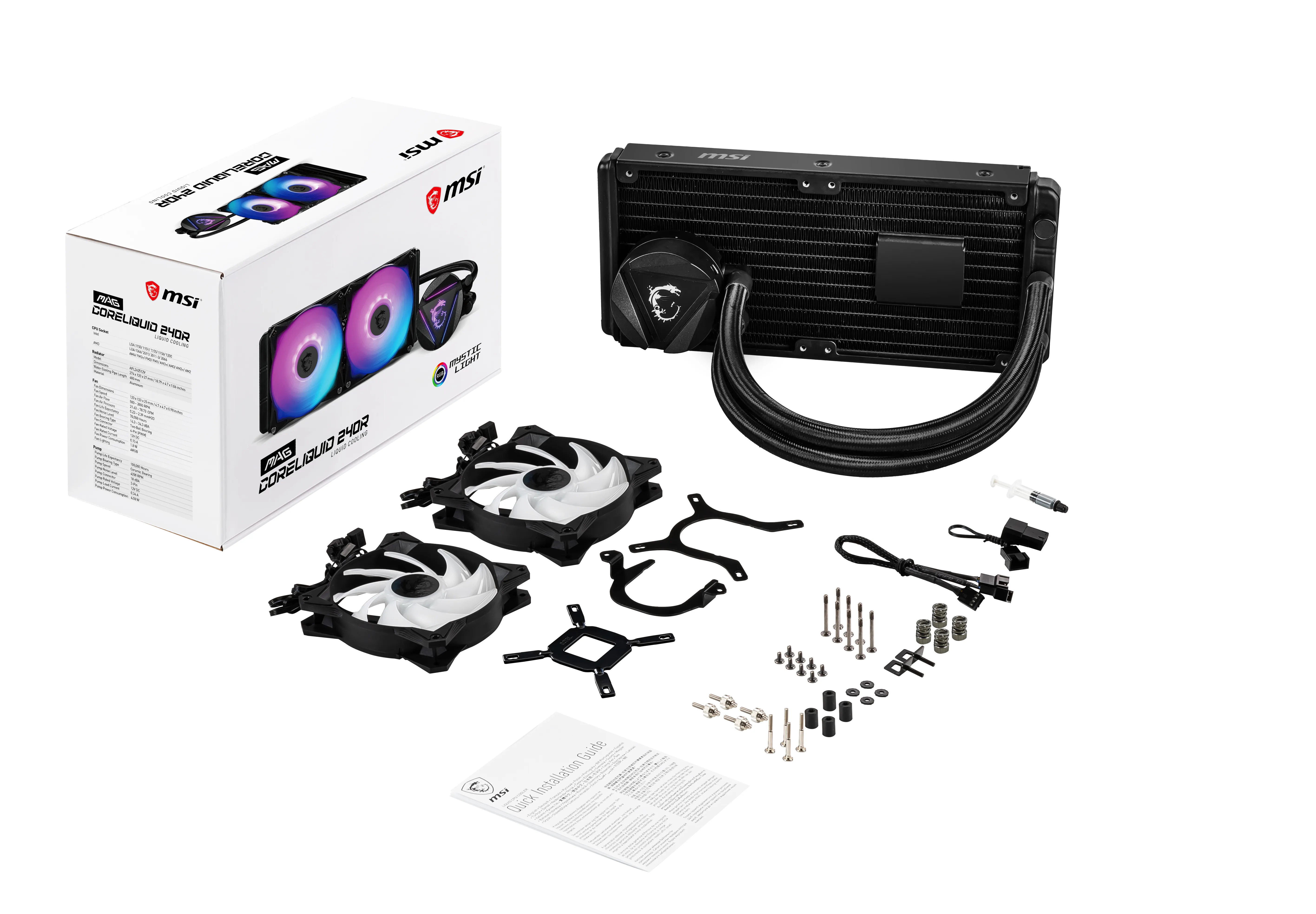 MSI MAG Core Liquid 240RH CPU Cooler 500-2000RPM