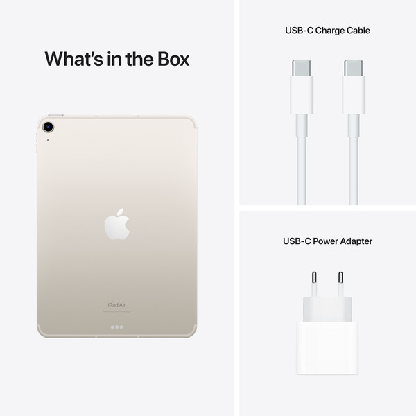 Apple iPad Air 10.9" 256GB Wi-Fi + Cellular, Starlight (2022)