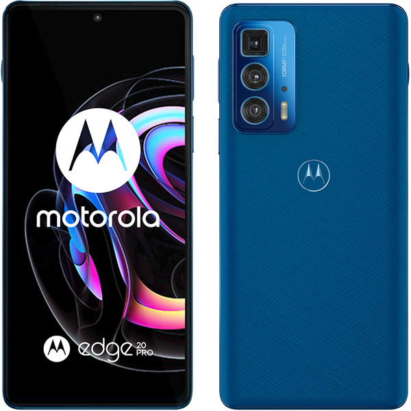 Motorola Edge 20 Pro 5G, 12/256 Gt -Android-puhelin, Blue Vegan Leather