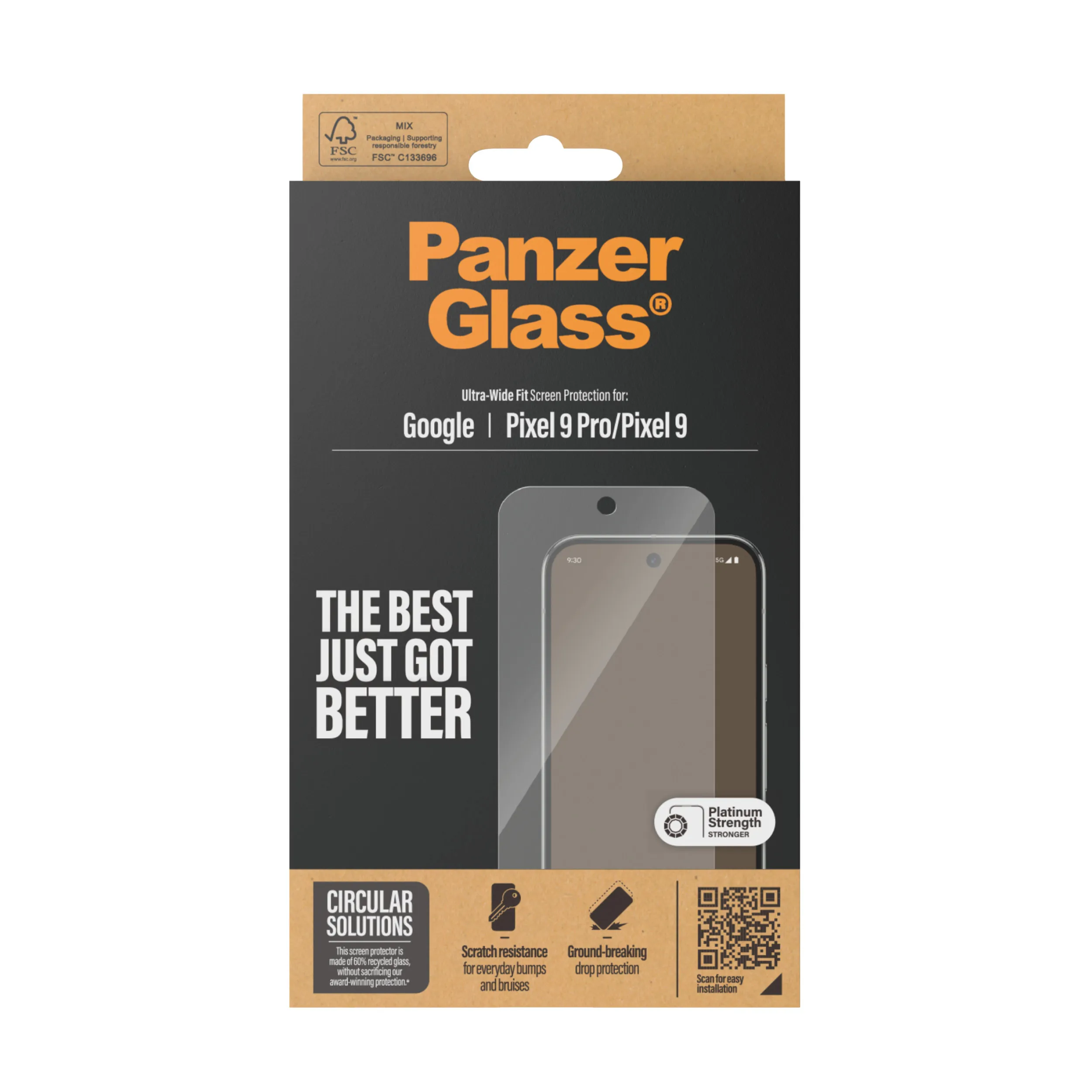 PanzerGlass Ultra-Wide Fit Google Pixel 9 / 9 Pro -panssarilasi