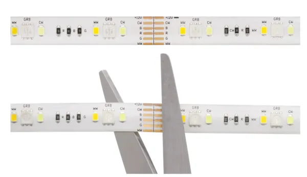 Deltaco Smart RGB-valonauha, 2700 - 6500K, 4m, Wi-Fi, 2,4GHz, 300 lm/m, valkoinen