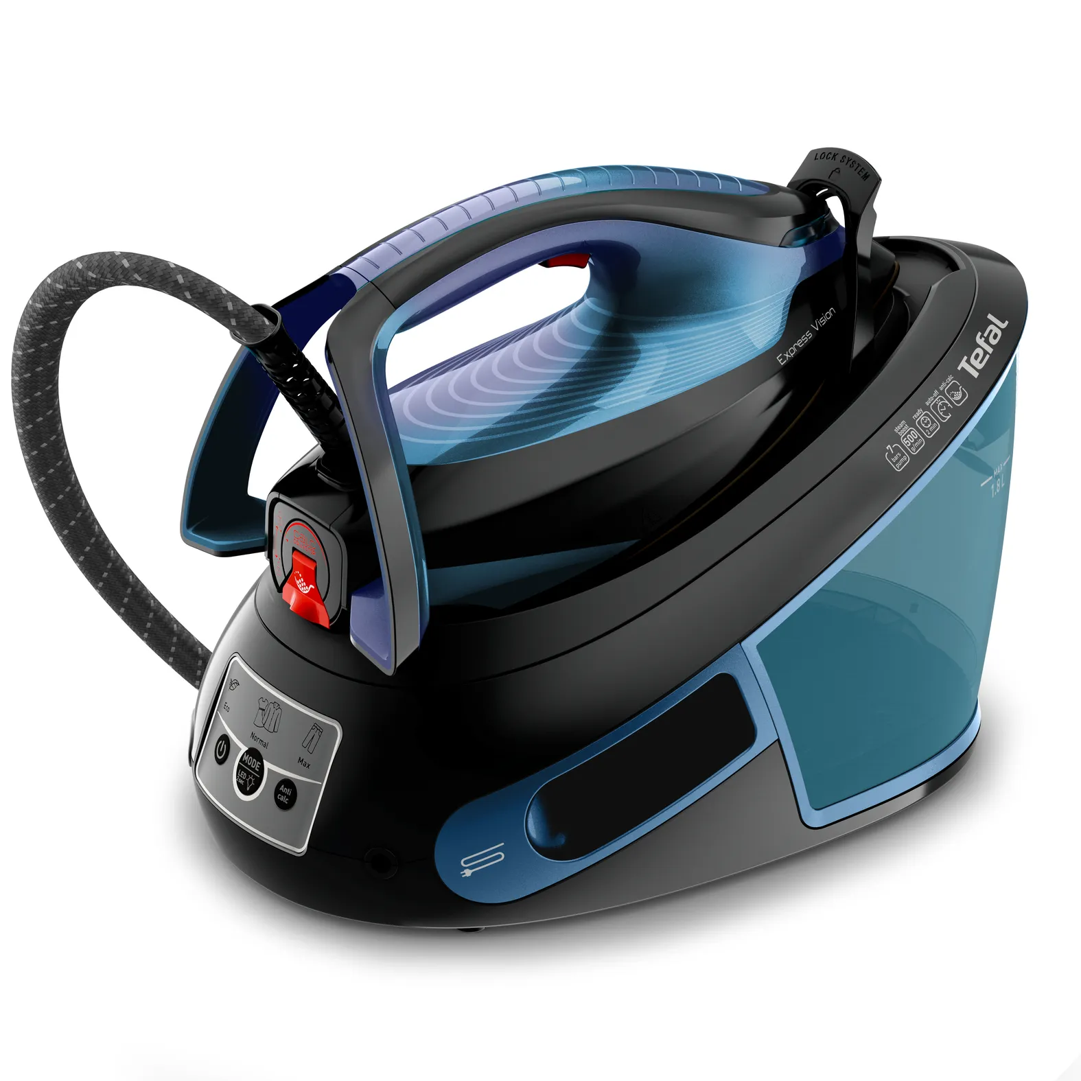 Tefal Express Vision SV8151E0 -h&ouml;yrysilityskeskus, 2800 W, 7 bar, 1,8 l, sininen/musta