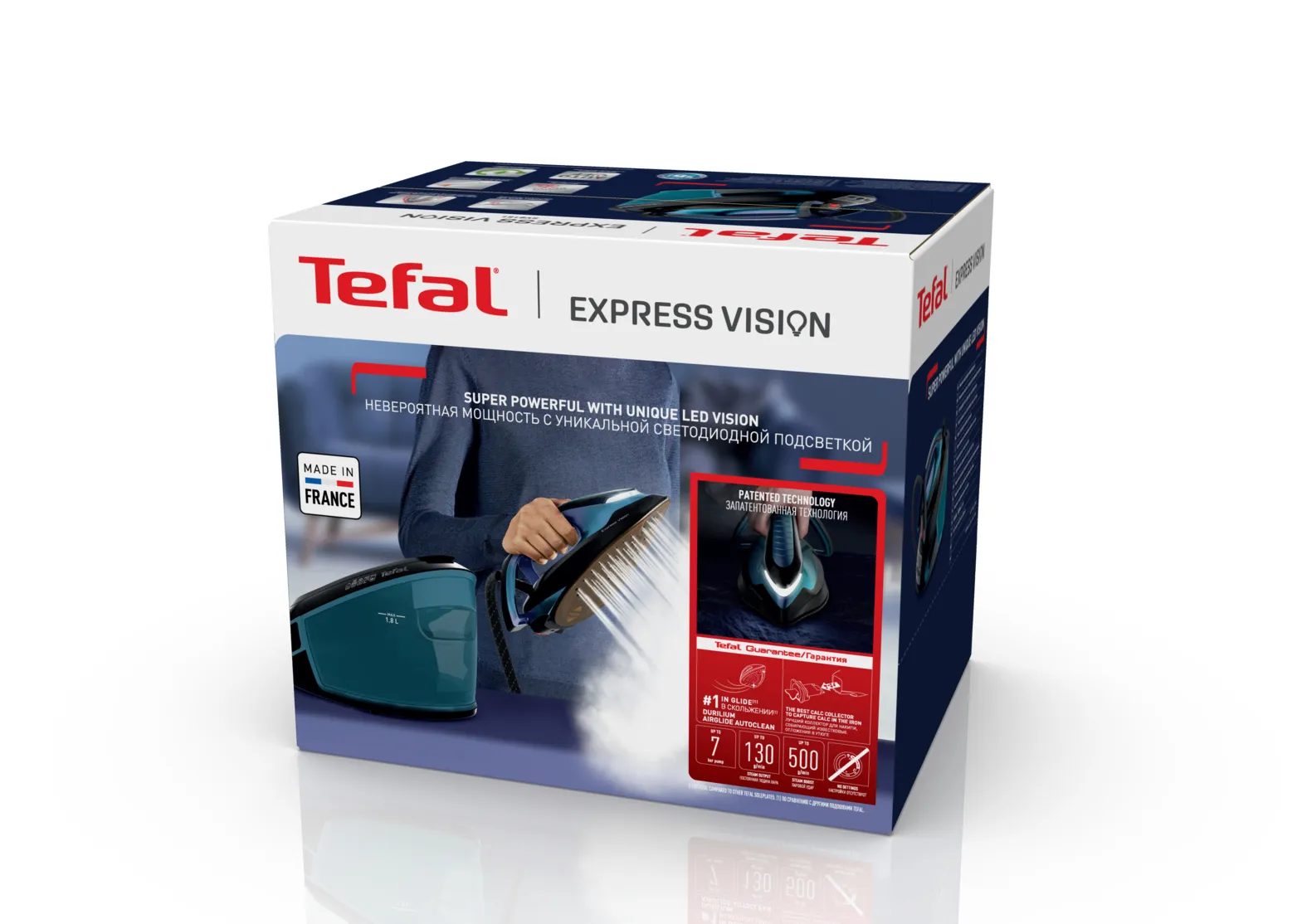 Tefal Express Vision SV8151E0 Steam Generator Iron, 2800W, 7 bar, 1.8L, Blue/Black