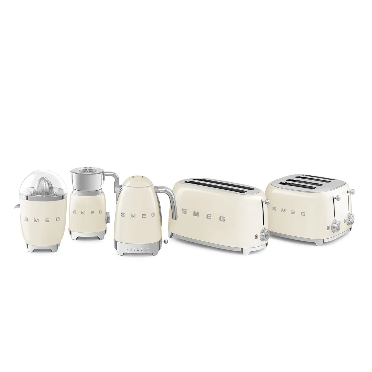 Smeg TSF02CREU - brödrost, 4 brödskivor, Kräm