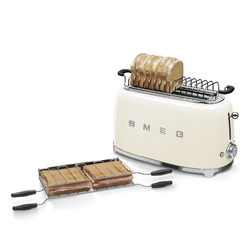 Smeg TSF02CREU - brödrost, 4 brödskivor, Kräm