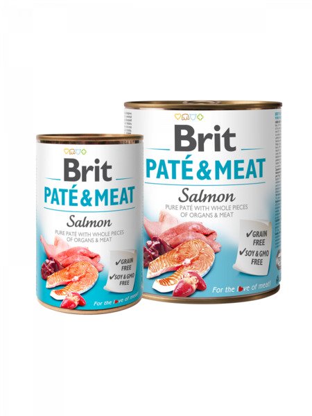 Brit Pat&eacute; &amp; Meat with Salmon, Wet food for dogs, Adult, Grain Free, 400g