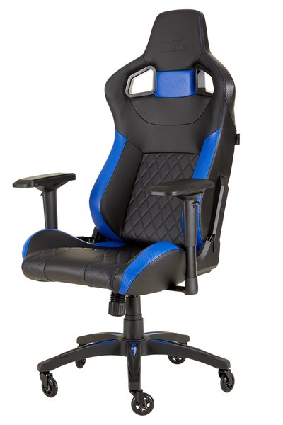 Corsair T1 2018 - spelstol, svart/bl&aring;