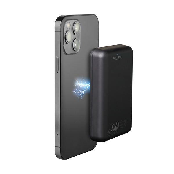 Puro MagSafe Power Bank 5000mAh 1USBA+1USB-C 10W, Black