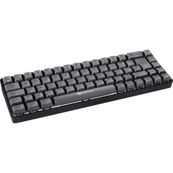 GAMIAC TKL69G mekaaninen pelin&auml;pp&auml;imist&ouml;, Kailh Red, musta/harmaa