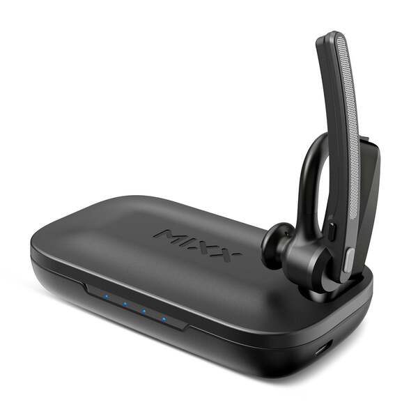 MIXX B10c Wireless Mono Headset with Charging Dock and USB Dongle, Black