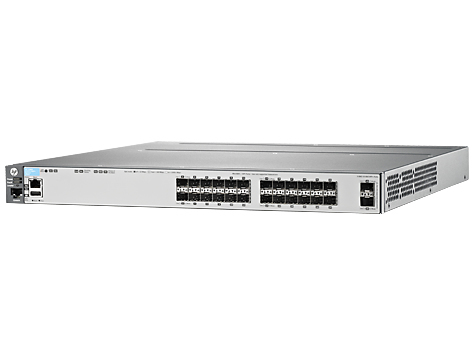 HPE Switch 3800-24SFP-2SFP+ Layer3 Switch - 24x 1 GbE SFP (MiniGbic)  portia + 2x 1GbE/10GbE SFP+ porttia. 1x pinoamismoduli paikka.  Sis&auml;lt&auml;&auml; 1 x J9581A 400 W