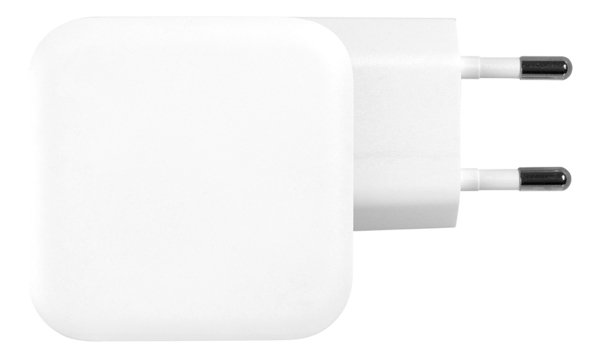DELTACO USB-C wall charger, GaN technology, 1x USB-C PD, 61 W, white