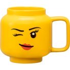 Room Copenhagen LEGO ceramic mug Winking Girl, large (yellow)