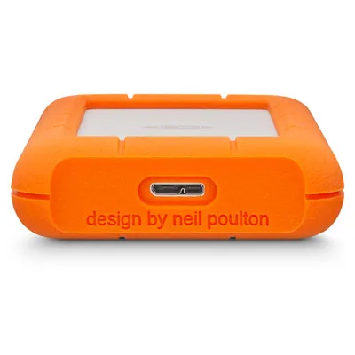 Lacie Rugged Mini 1 Tt -ulkoinen kovalevy, Oranssi, Hopea