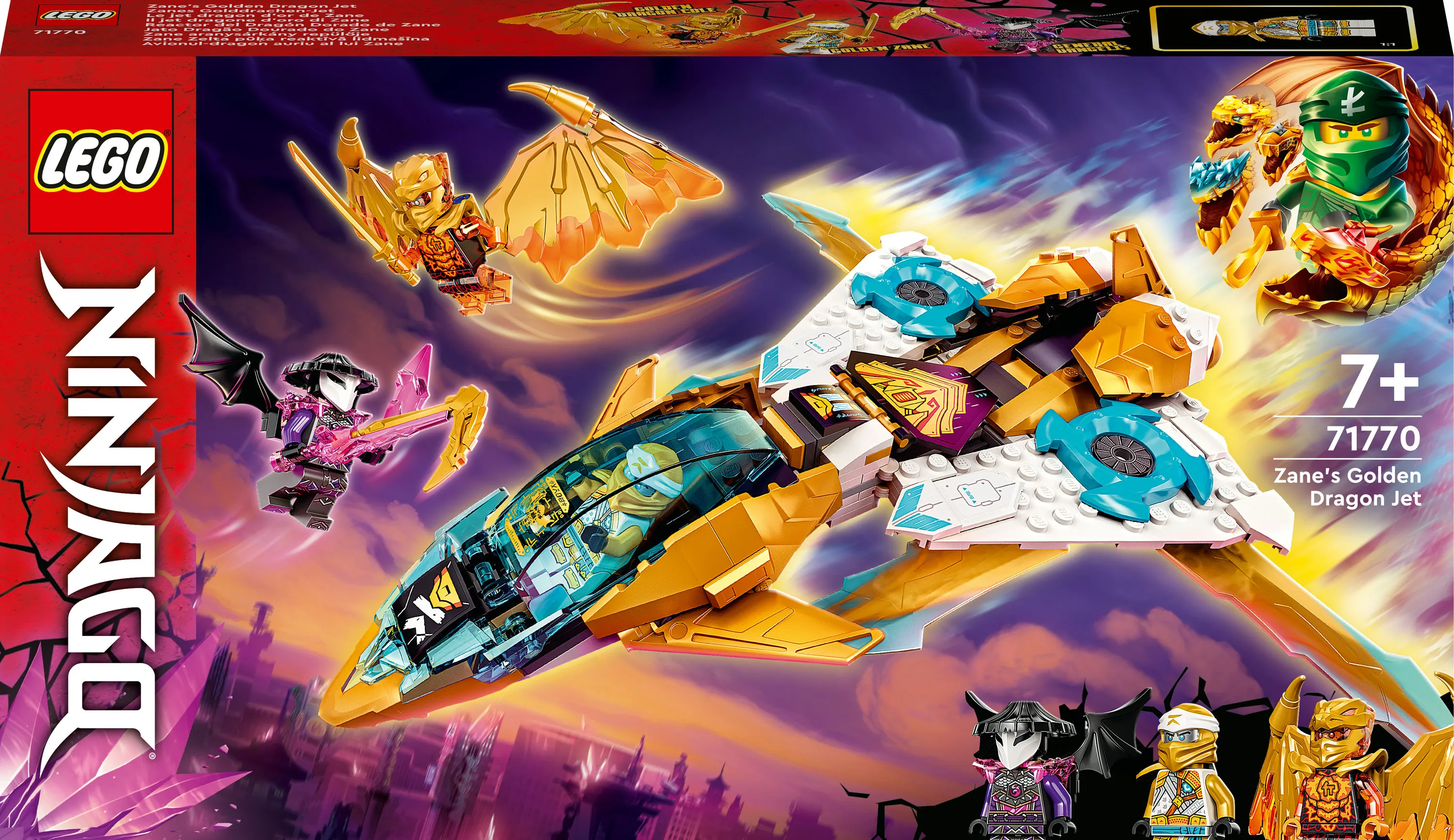 Lego Ninjago -Zanen kultainen lohik&auml;&auml;rmelentokone 71770