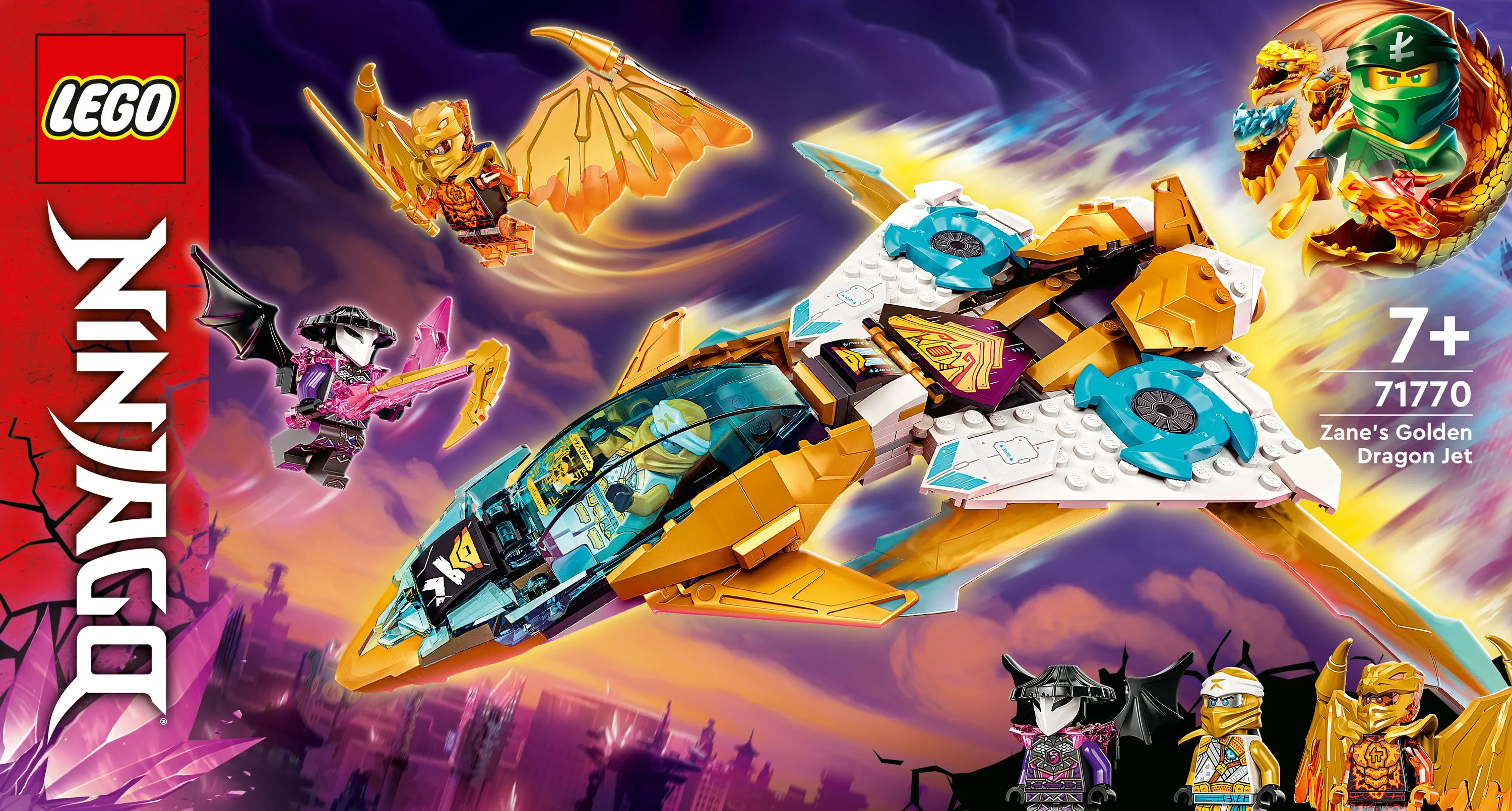 Lego Ninjago -Zanen kultainen lohik&auml;&auml;rmelentokone 71770