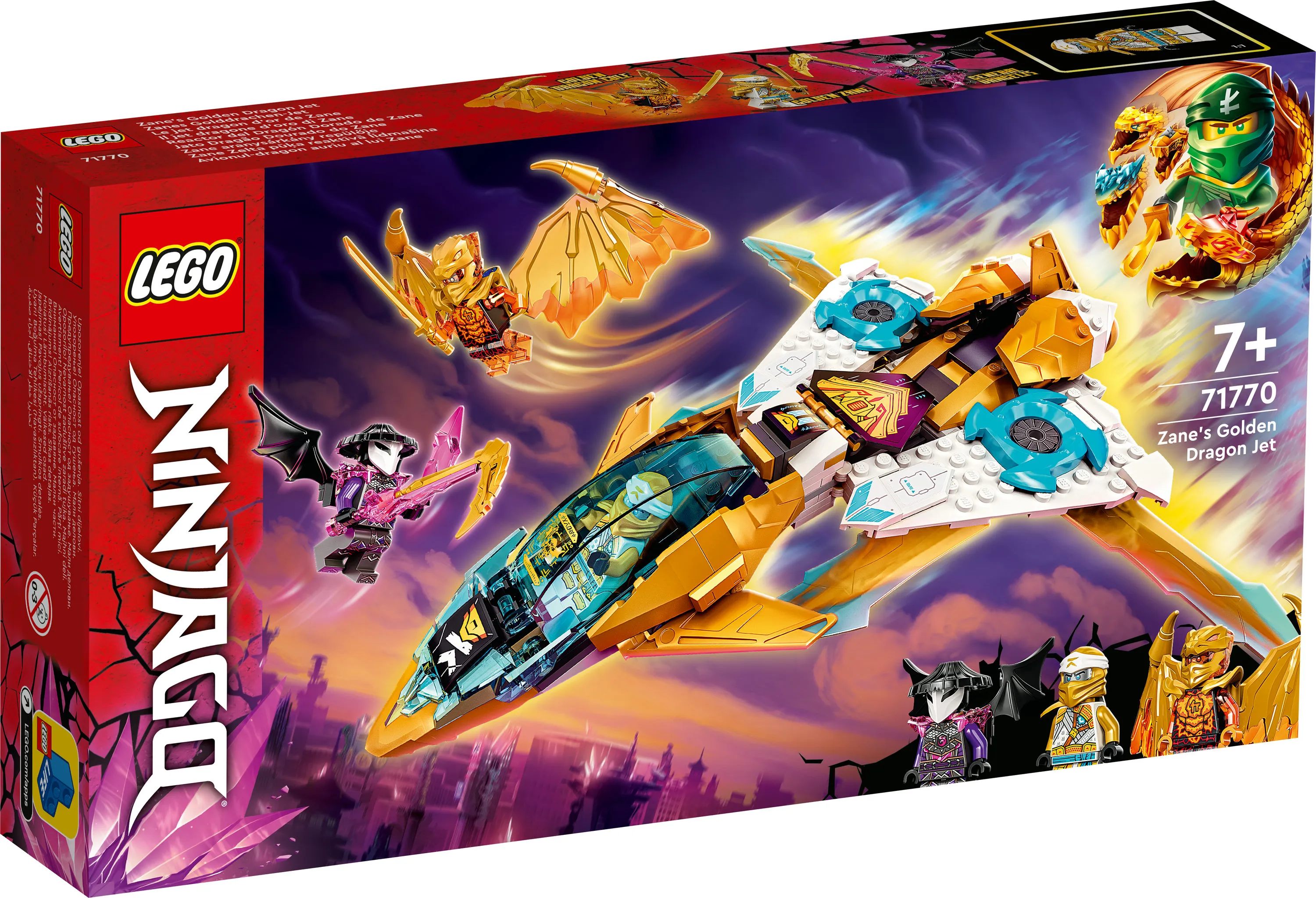 Lego Ninjago -Zanen kultainen lohik&auml;&auml;rmelentokone 71770