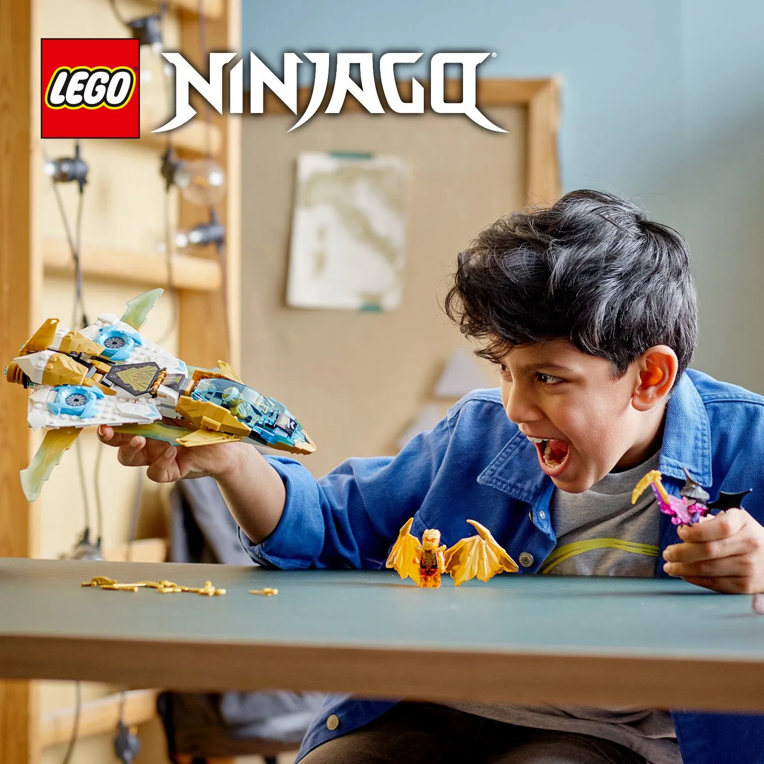 Lego Ninjago -Zanen kultainen lohik&auml;&auml;rmelentokone 71770