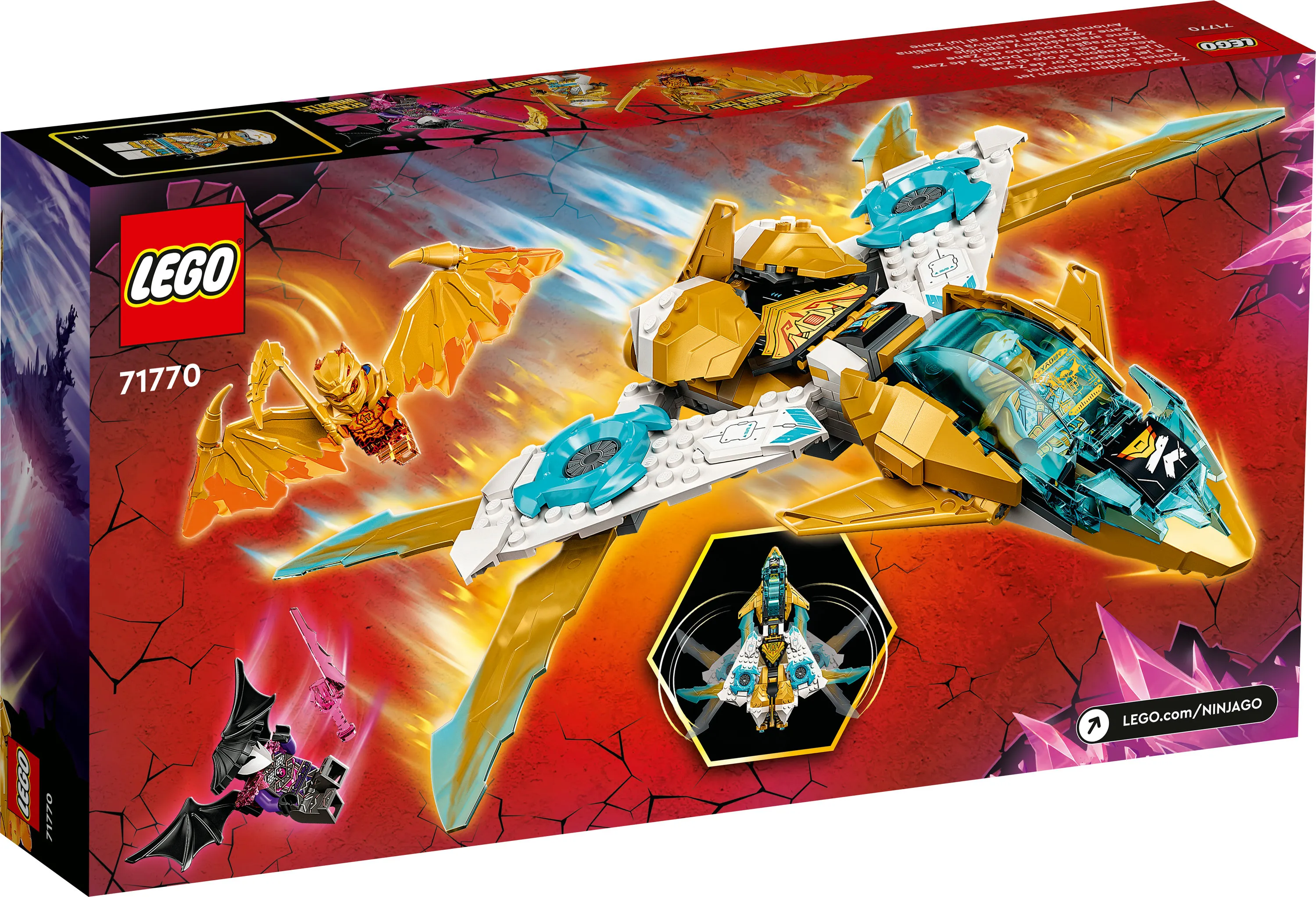 Lego Ninjago -Zanen kultainen lohik&auml;&auml;rmelentokone 71770