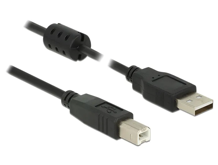 Delock Cable USB 2.0 Type-A male > USB 2.0 Type-B male 0.5 m black