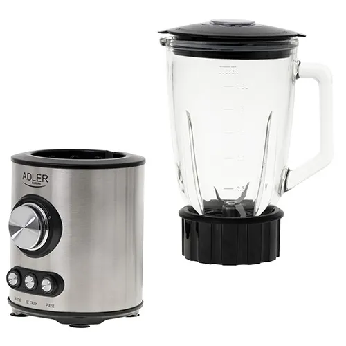 Adler AD 4078 1700 W 1,5 l -tehosekoitin, musta, ter&auml;s, l&auml;pin&auml;kyv&auml;
