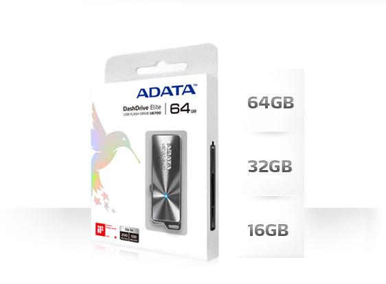 A-Data 16 Gt UE700 USB 3.0 -muistitikku, Musta