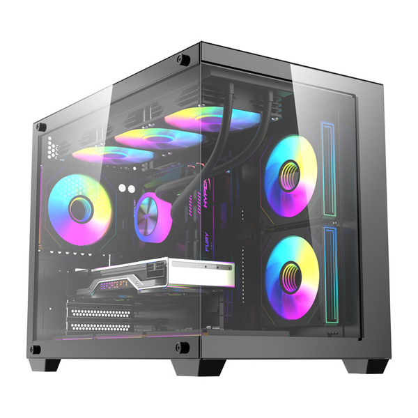 DARKFLASH B275 PRO Mini-Tower Case with window, Black