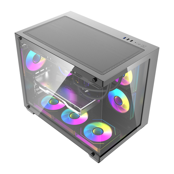 DARKFLASH B275 PRO Mini-Tower Case with window, Black