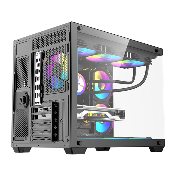 DARKFLASH B275 PRO Mini-Tower Case with window, Black