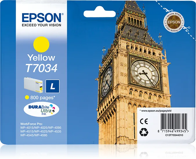 Epson T7034 L Ink cartridge, 9.6 ml, Yellow