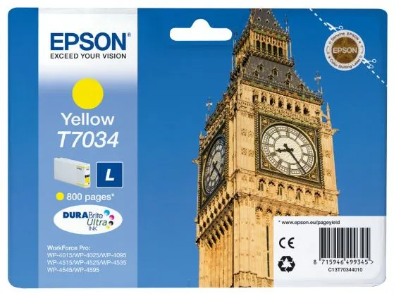 Epson T7034 L Ink cartridge, 9.6 ml, Yellow