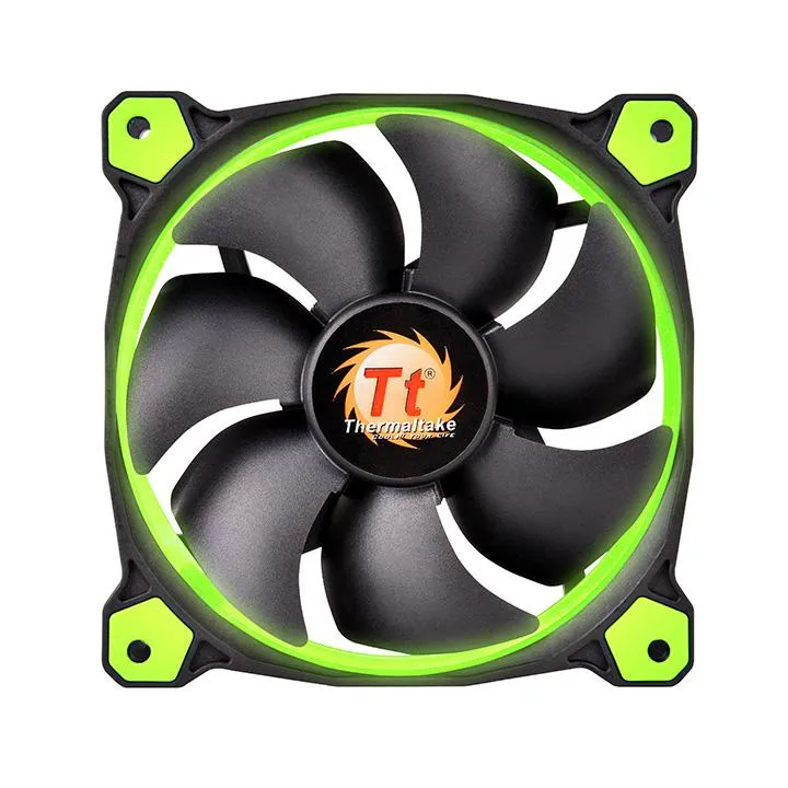 Thermaltake Riing 12, 120mm - chassi fl&auml;kt, gr&ouml;n, 3st